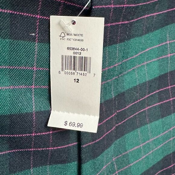 Banana Republic Hayden Pant Green Plaid NWT - Picture 4 of 8